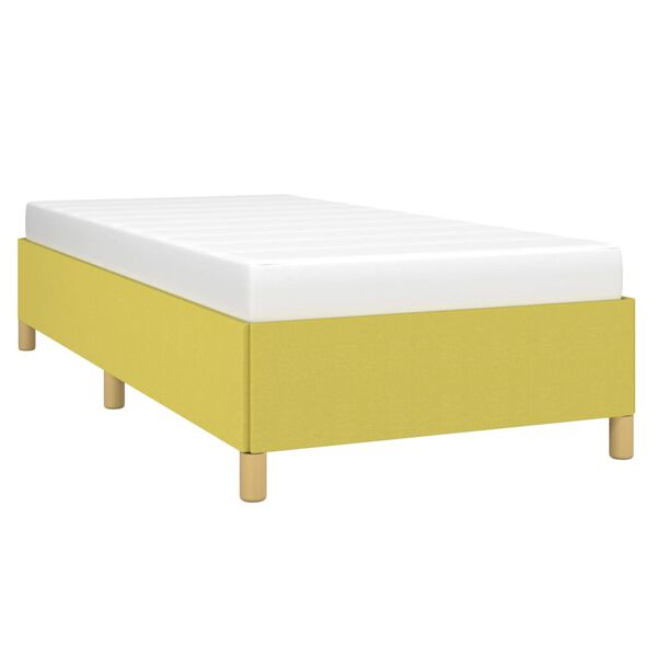 vidaXL Estrutura de cama sem colch&atilde;o 100x200 cm tecido verde
