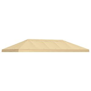 vidaXL Capa de Cobertura de Gazebo 6 x 3 m Creme Poli&eacute;ster 190
