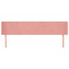 vidaXL Cabeceira de cama c/ abas veludo 183x16x78/88 cm rosa