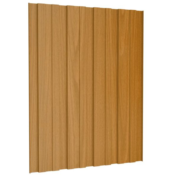vidaXL Painel de telhado 36 pcs 60x45 cm a&ccedil;o galvanizado natural