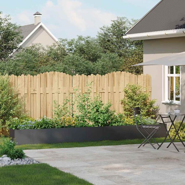 vidaXL Vaso floreira 360x40x40 cm a&ccedil;o laminado a frio preto