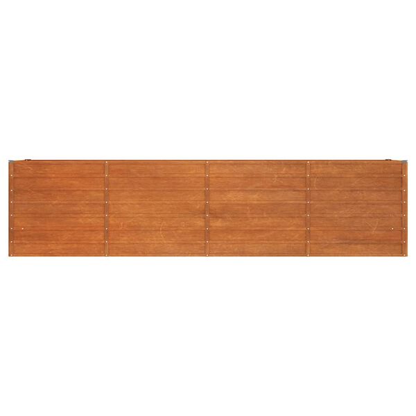 vidaXL Canteiro de jardim 320x40x77 cm aço corten cor enferrujado