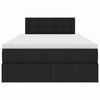 vidaXL Cama com arruma&ccedil;&atilde;o e LED com colch&atilde;o Preto 120 x 190 cm tecido