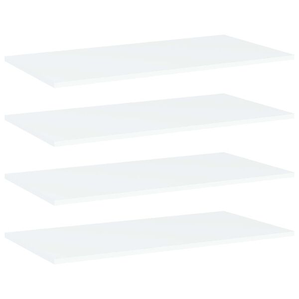 vidaXL Prateleiras para estante 4 pcs 80x40x1,5cm contraplacado branco