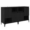 vidaXL Aparadores 2 pcs Carvalho Preto 60 x 35 x 70 cm