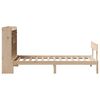 vidaXL Cama com estante sem colch&atilde;o 75x190 cm pinho maci&ccedil;o
