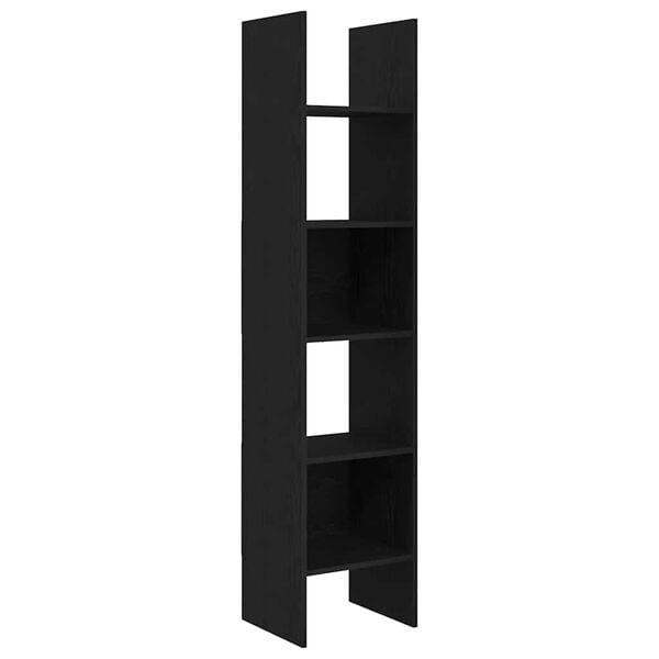vidaXL Gabinete de Livros Carvalho Preto 40 x 35 x 180 cm