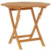vidaXL Mesa de jardim dobr&aacute;vel 85x85x76 cm madeira teca maci&ccedil;a