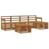 vidaXL Conjuntos de sof&aacute;s 6 pcs Natural Madeira S&oacute;lida de Ac&aacute;cia