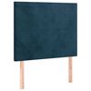 vidaXL Cabeceira Azul Escuro 100x5x118/128 cm Veludo