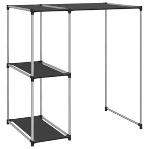 vidaXL Estante de arruma&ccedil;&atilde;o p/ m&aacute;quina de lavar roupa ferro preto