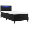 vidaXL Cama Box com colch&atilde;o Preto 90 x 200 cm Couro sint&eacute;tico