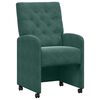 vidaXL Cadeiras de Jantar com Rodas 2 pcs Verde-escuro 58 x 67 x 97 cm
