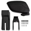 vidaXL Apoio de bra&ccedil;o para carro 12x29x(32-46) cm ABS preto
