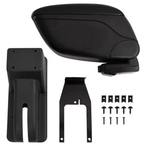 vidaXL Apoio de bra&ccedil;o para carro 12x29x(32-46) cm ABS preto