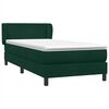 vidaXL Cama com molas/colch&atilde;o verde-escuro 80x220 cm veludo
