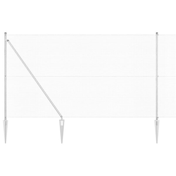 vidaXL Poste de Cerca Prateado 50 x 1,5 m (malha de 12 x 12 mm) A&ccedil;o