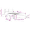 vidaXL Estrutura de cama c/ cabeceira derivados madeira cinza sonoma