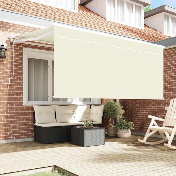 vidaXL Toldo Retr&aacute;til Creme 300 x 200 cm Poli&eacute;ster e Alum&iacute;nio