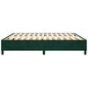 vidaXL Estrutura de cama com molas 160x200 cm veludo verde-escuro