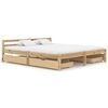 vidaXL Estrutura de cama com 4 gavetas 180x200 cm pinho maci&ccedil;o