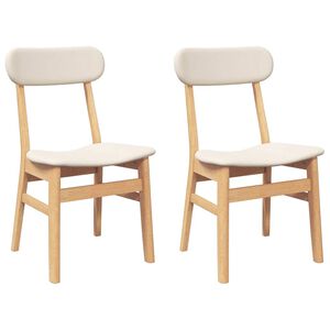 vidaXL Cadeiras de jantar com almofad&otilde;es 2 pcs madeira maci&ccedil;a