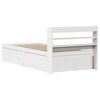 vidaXL Estrutura de cama com cabeceira 100x200cm pinho maci&ccedil;o branco