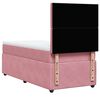 vidaXL Cama com molas/colch&atilde;o 100x200 cm veludo rosa