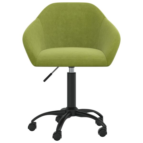 vidaXL Cadeiras de jantar girat&oacute;rias 2 pcs veludo verde-claro