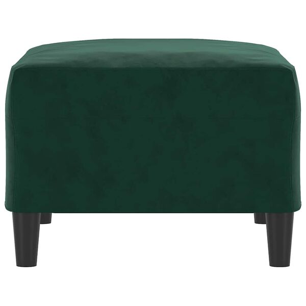 vidaXL Apoio de p&eacute;s 70x55x41 cm veludo verde-escuro