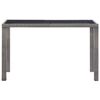 vidaXL Mesa de jardim 123x60x74 cm vime PE antracite
