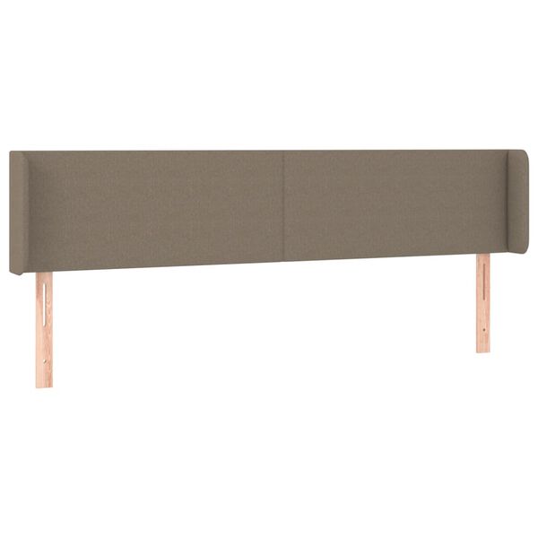vidaXL Cabeceira cama abas tecido 183x16x78/88 cm cinzento-acastanhado