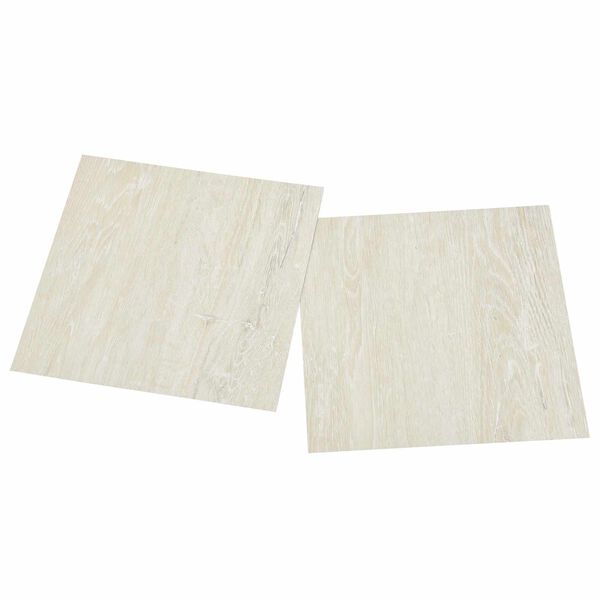 vidaXL Pranchas de Piso 55 pcs Creme 5,11 m&sup2; PVC
