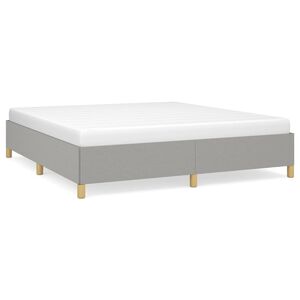 vidaXL Estrutura de cama sem colch&atilde;o 180x200 cm tecido cinzento-claro