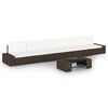 vidaXL 6 pcs conjunto lounge p/ jardim c/ almofad&otilde;es vime PE castanho