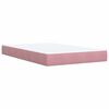 vidaXL Cama boxspring com colch&atilde;o 120x190 cm veludo rosa