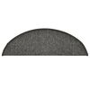 vidaXL Tapetes de escada 15 peças 56x17x3 cm cinza escuro semicircular