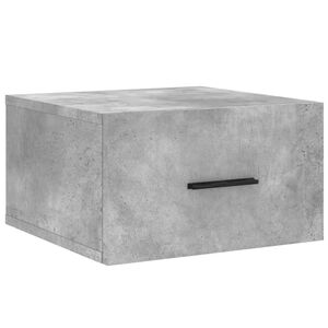 vidaXL Mesa cabeceira montagem na parede 35x35x20 cm cinzento cimento