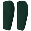 vidaXL Cabeceira de cama c/ abas veludo 103x23x78/88cm verde-escuro