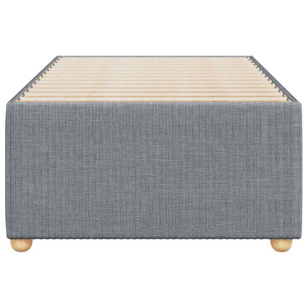 vidaXL Estrutura de cama sem colchão 90x200 cm tecido cinzento-claro