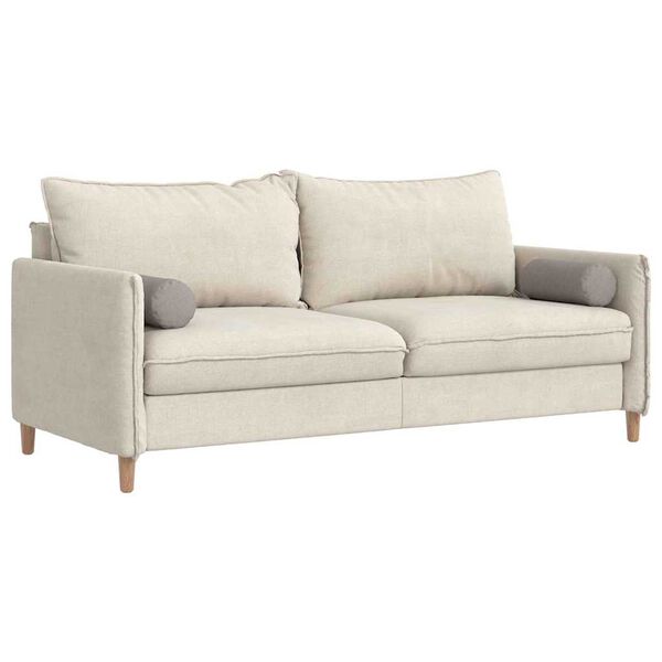 vidaXL Almofadas de Apoio 2 pcs Cinzento-acastanhado Ø 15 x 40 cm