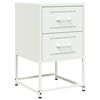 vidaXL Mesa de cabeceira 36x39x60,5 cm a&ccedil;o branco