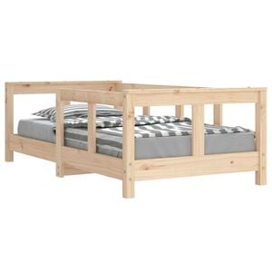vidaXL Estrutura de cama infantil 70x140 cm pinho maciço