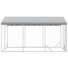 vidaXL Canil de exterior com teto 3x4,5x2,5 m a&ccedil;o galvanizado prateado