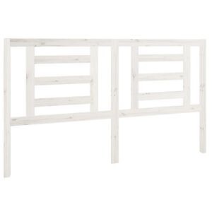 vidaXL Cabeceira de cama 166x4x100 cm pinho maci&ccedil;o branco