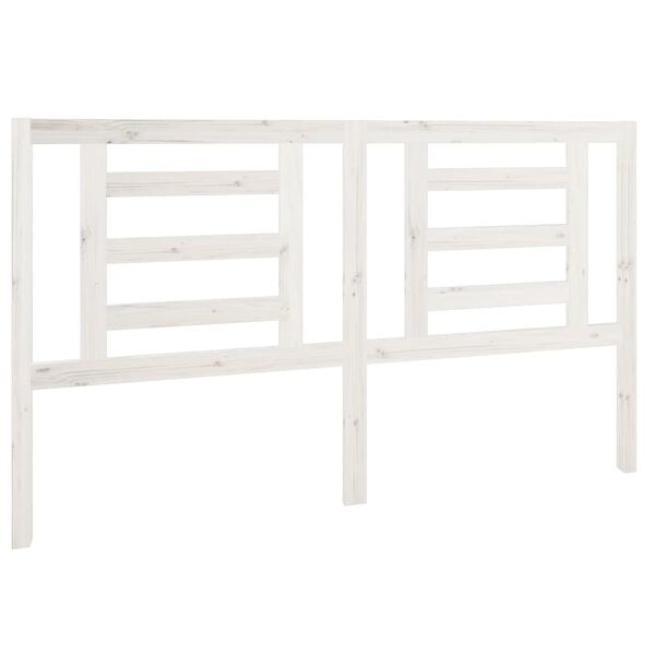 vidaXL Cabeceira de cama 166x4x100 cm pinho maciço branco