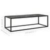 vidaXL Mesa de centro 120x50x35 cm preto com vidro m&aacute;rmore preto
