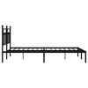 vidaXL Estrutura de cama com cabeceira 183x213 cm metal preto