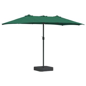 vidaXL Guarda-sol de Jardim Verde 385 x 209 x 244 cm Poli&eacute;ster