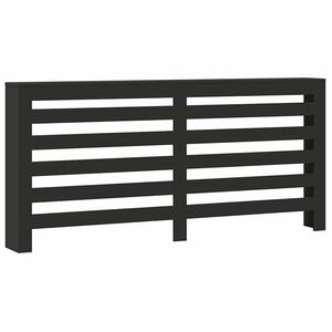 vidaXL Cobertura de radiador 175x20x82 cm derivados de madeira preto